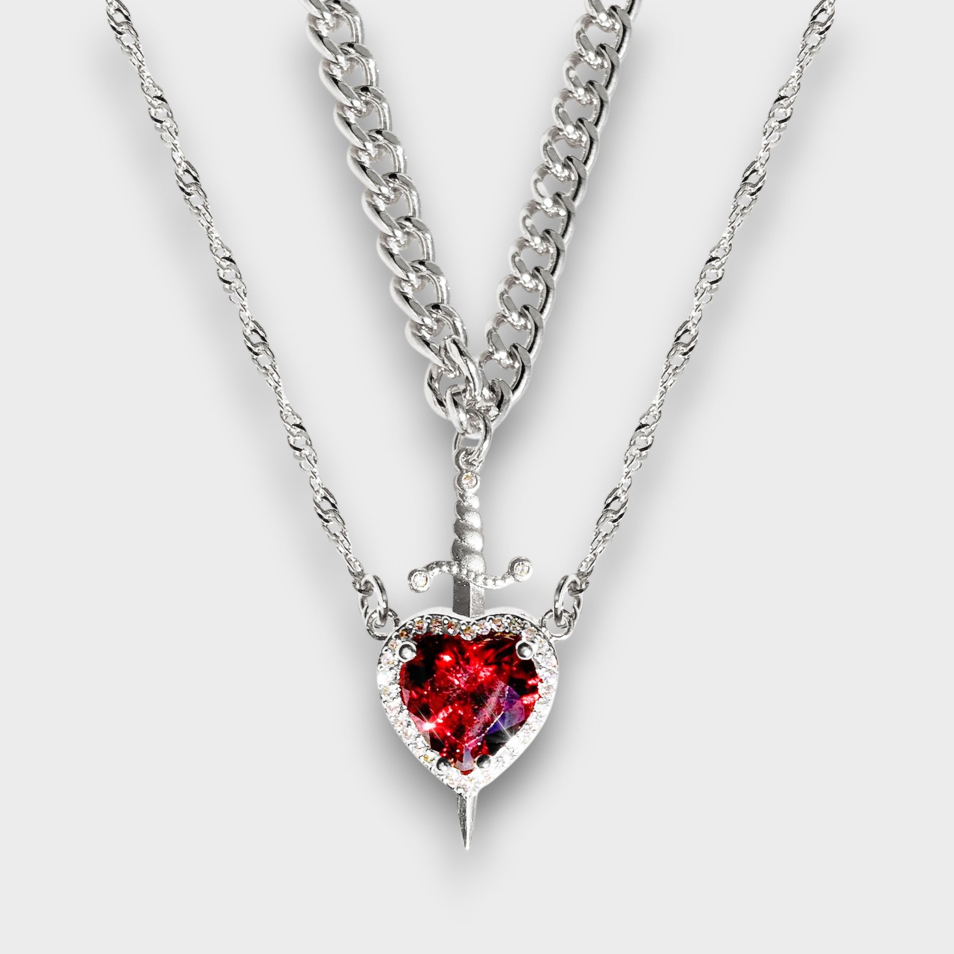 Sword Heart Necklace