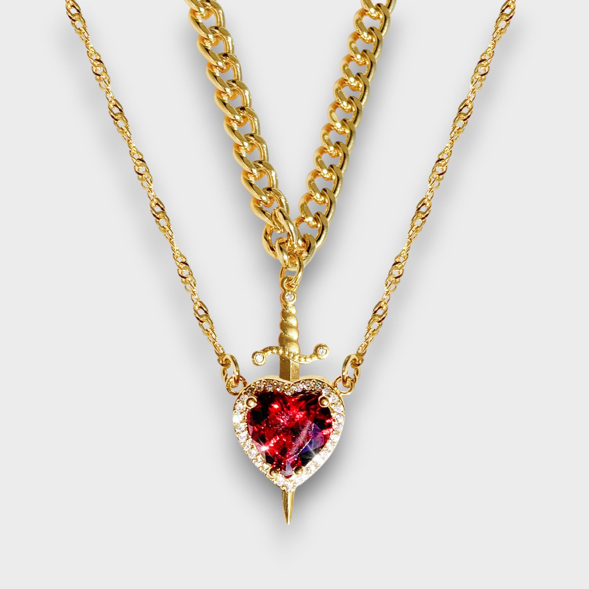 Sword Heart Necklace