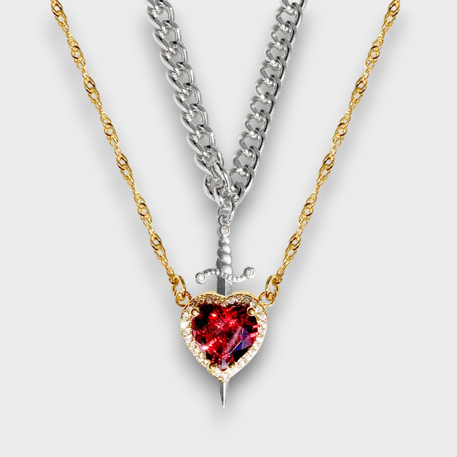 Sword Heart Necklace
