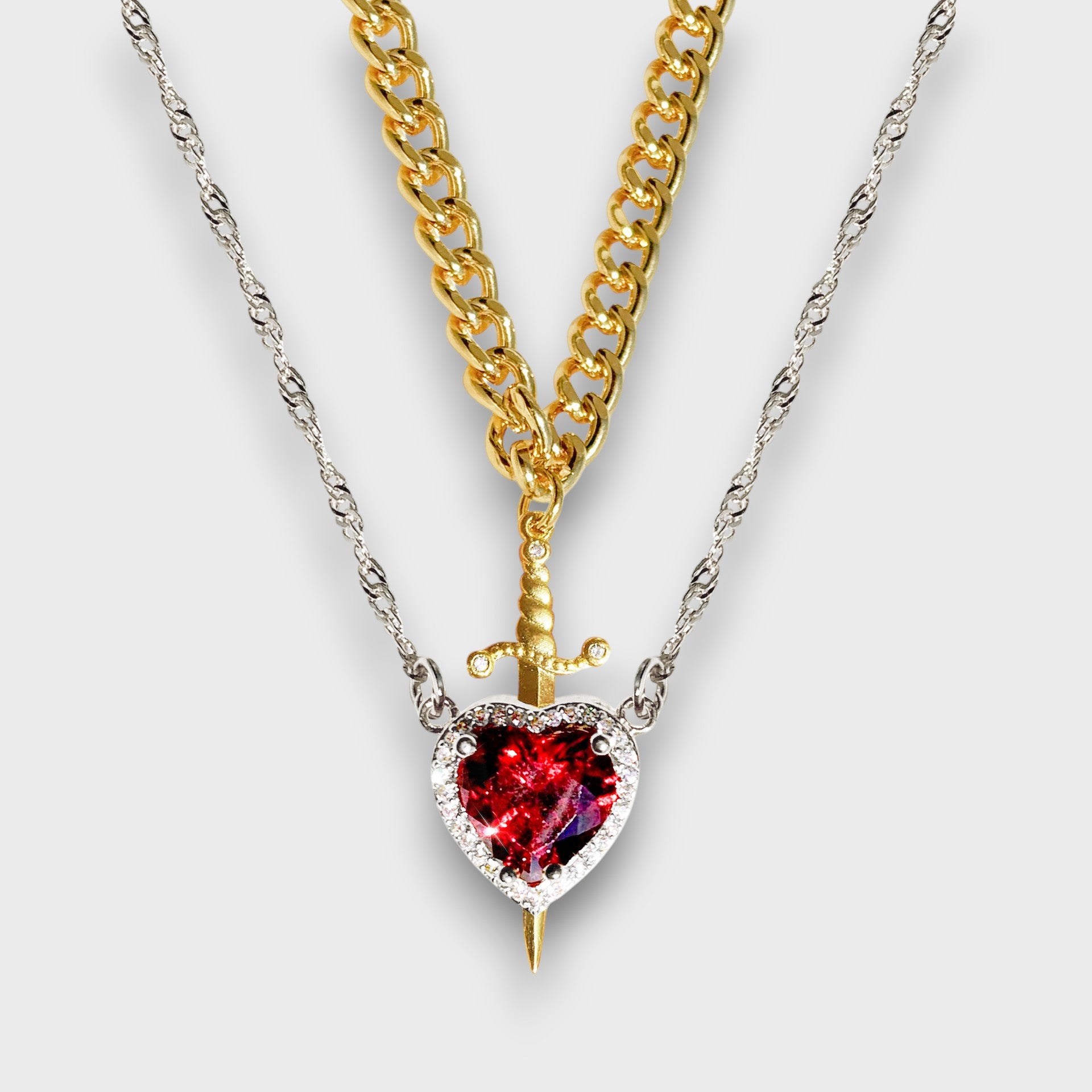Sword Heart Necklace